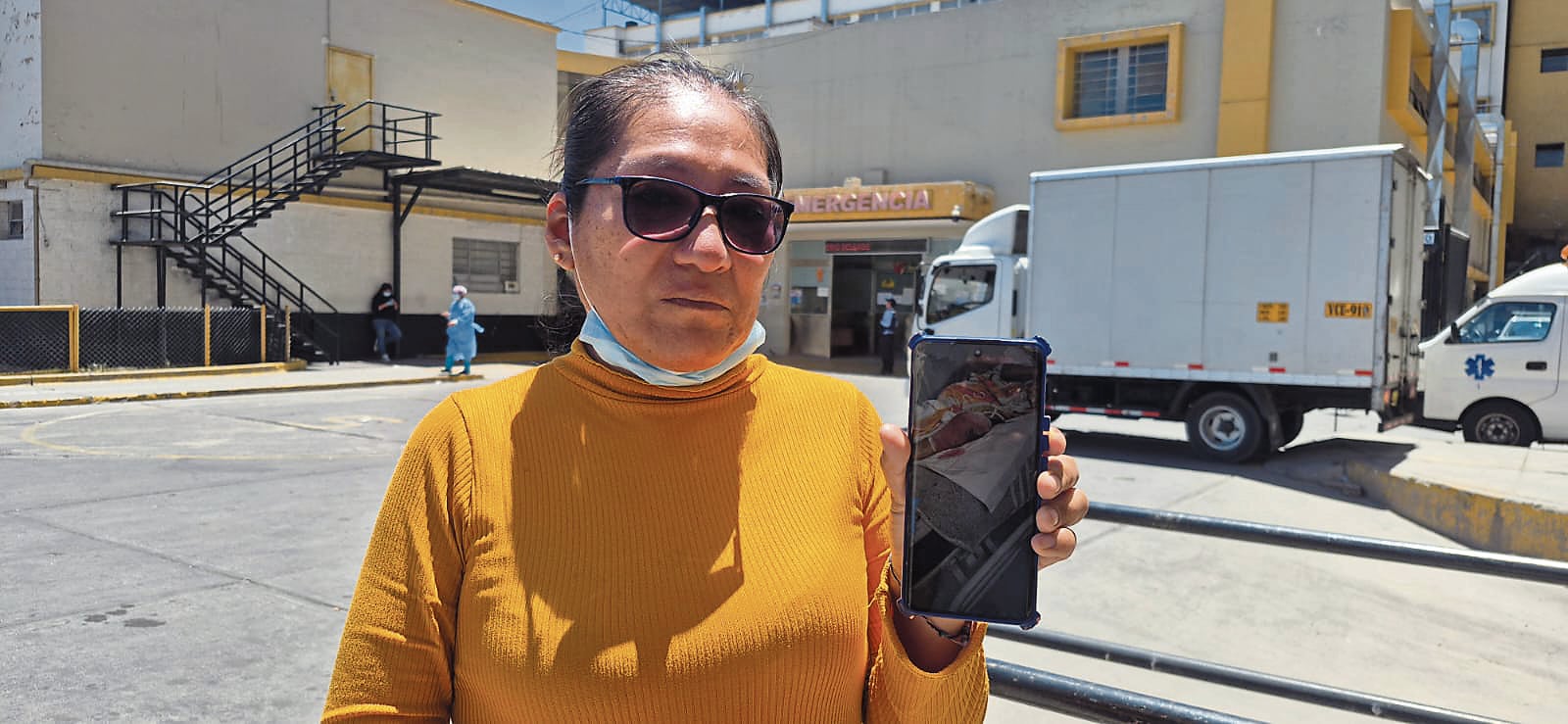 Madre de familia pide el apoyo del MINSA para su hijo en Arequipa. Foto: GEC.