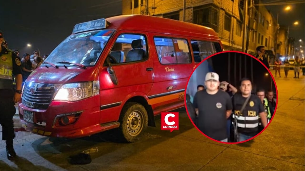 SJM: PNP detiene a sospechoso del triple crimen en combi de ‘Los Rojitos’. Composición: Diario Correo.