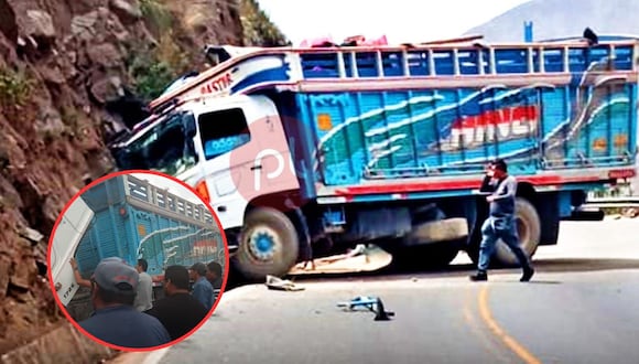 Camión que venía desde Pataz se despistó a la altura de Casmiche, en la vía que une a Trujillo con Otuzco.