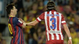 Atlético de Madrid: Sanción para Filipe Luis tras brutal patada a Lionel Messi 