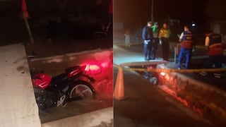 Motociclista muere al despistarse y caer a canal de riego en Tacna