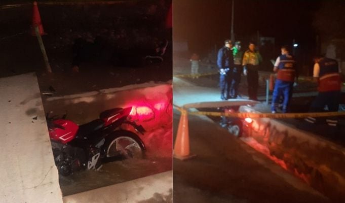El motociclista circulaba a excesiva velocidad por una zona oscura. (Foto: Difusión)