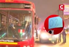 Bus lleno de pasajeros fue atacado a balazos, en Villa El Salvador (VIDEO)