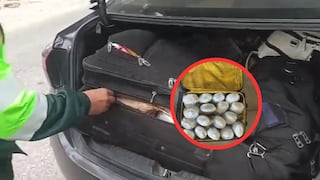 La Libertad: Policía incauta maleta con 40 kilos de droga al interior de un automóvil (VIDEO)