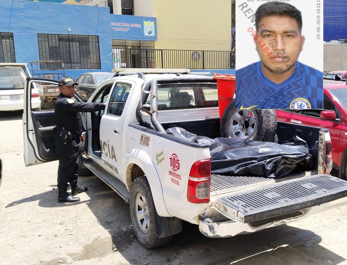 Cuerpo de fallecido fue llevado a la morgue de Chiclayo.