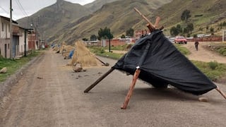 Manifestantes instalan chozas y carpas en pleno Corredor Minero del Sur, en Cusco (FOTOS)