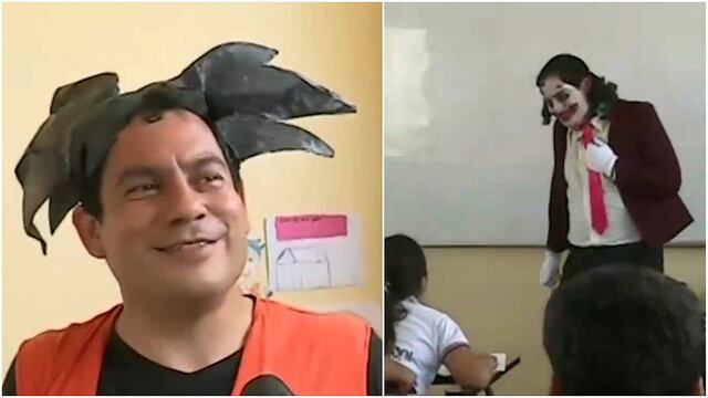 Profesor se disfraza de Goku y Guasón para enseñar a sus alumnos (VIDEO)