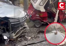 Roca cae y aplasta a miniván y mototaxi en la carretera Tarma – San Ramón