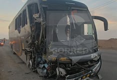 Bus de Turismo Tacna choca contra retroexcavadora en la Panamericana Sur