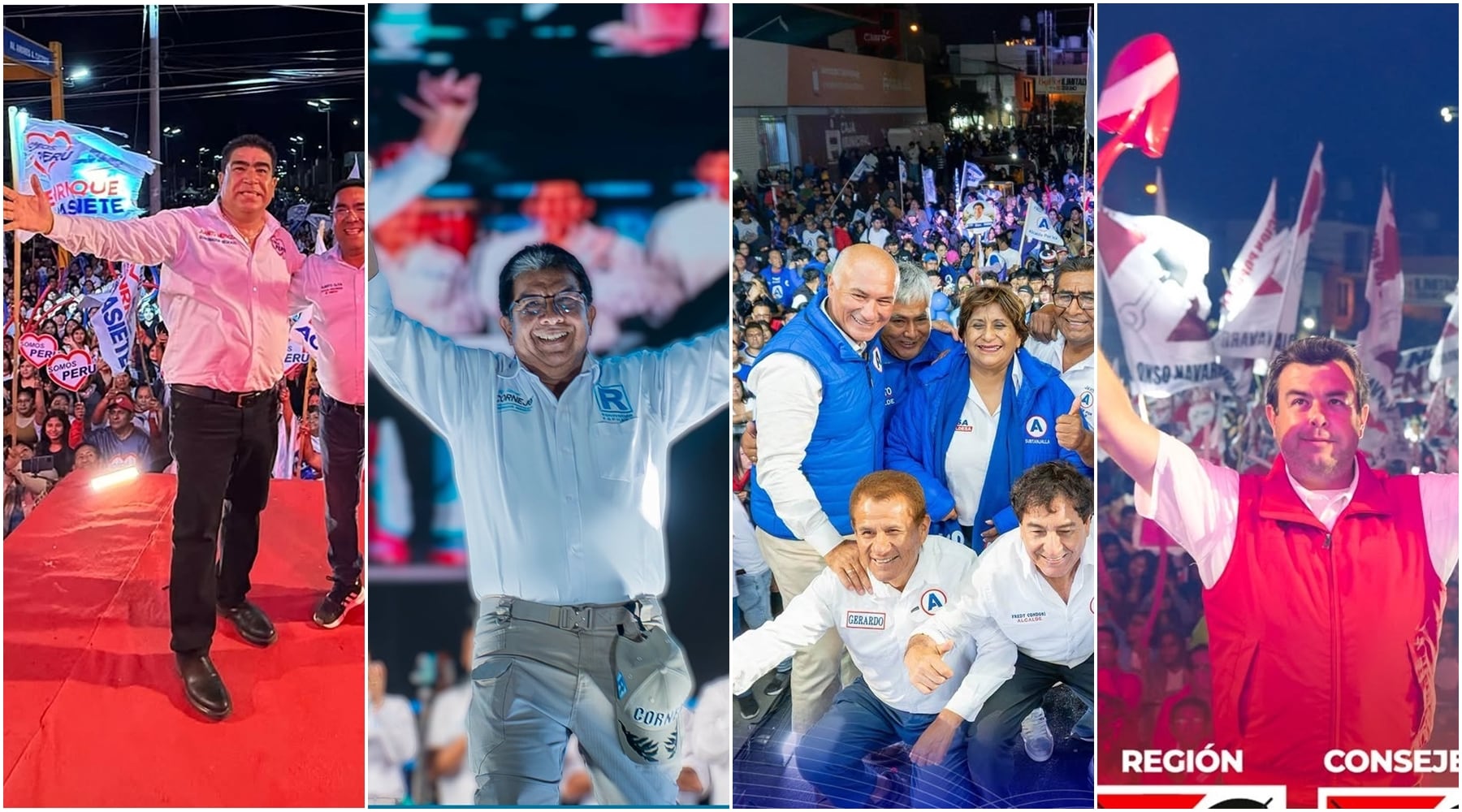 Candidatos al Gobierno Regional de Ica cerraron sus campañas a días de las elecciones
