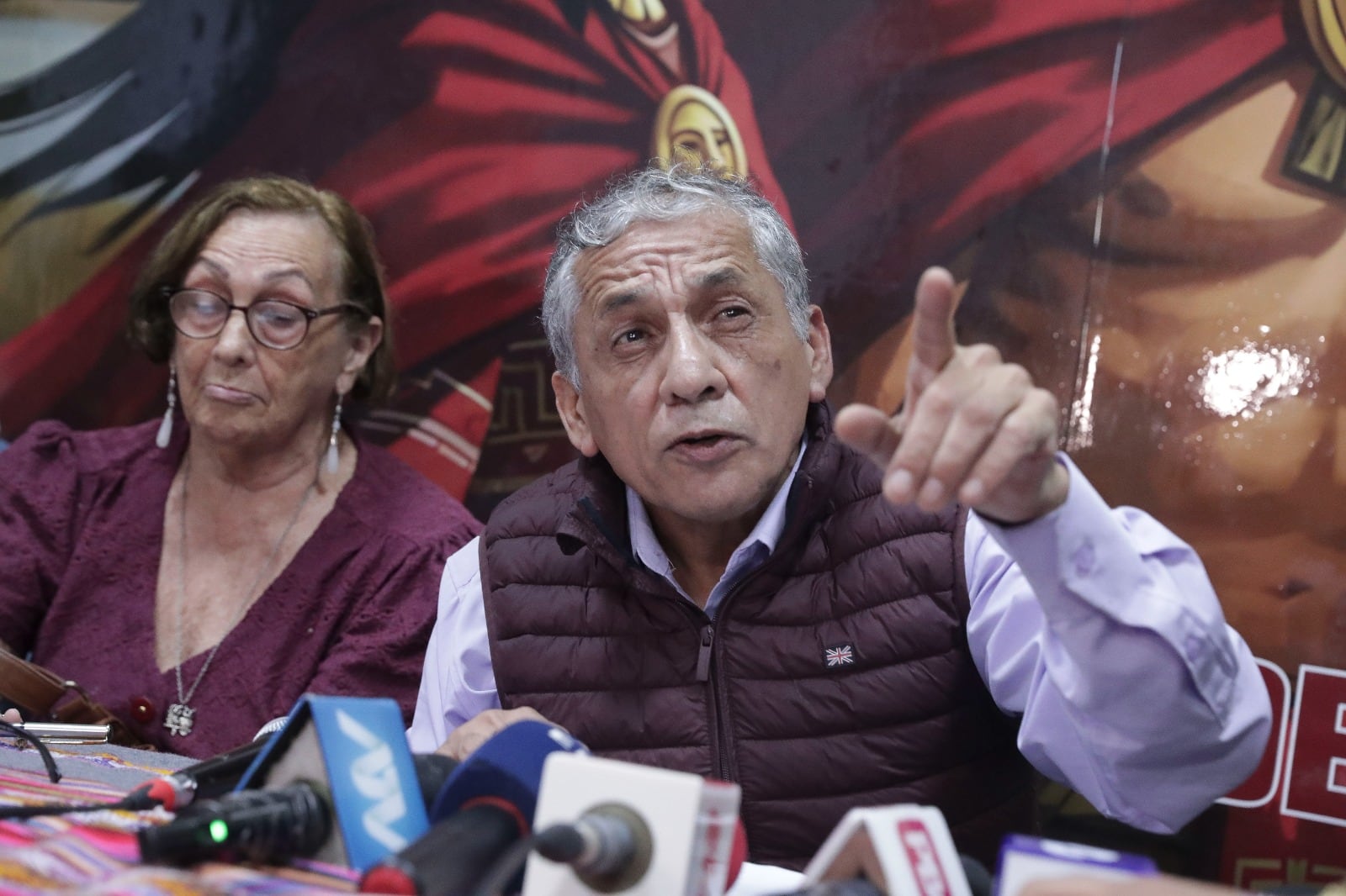 Antauro Humala ofreció una conferencia de prensa ayer por la noche. (Foto: Julio Reaño/GEC)
