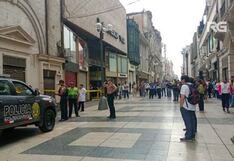 Cercado de Lima: delincuente muere en intento de robo a casa de cambio en jirón de la Unión