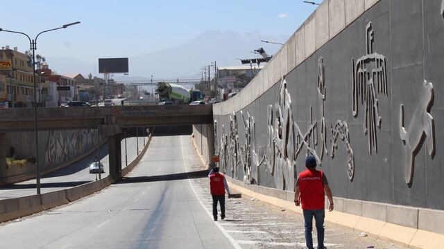 Perjuicio de 2.6 millones de soles en murales de la Variante de Uchumayo