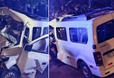 Ica: conductor quedó herido tras impactar minivan contra un árbol en la Panamericana Sur
