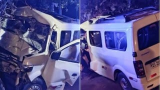 Ica: conductor quedó herido tras impactar minivan contra un árbol en la Panamericana Sur