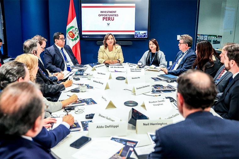 Dina Boluarte en Estados Unidos.