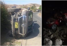 Dos camionetas se despistan y sufren fuertes volcaduras en la provincia de Palpa