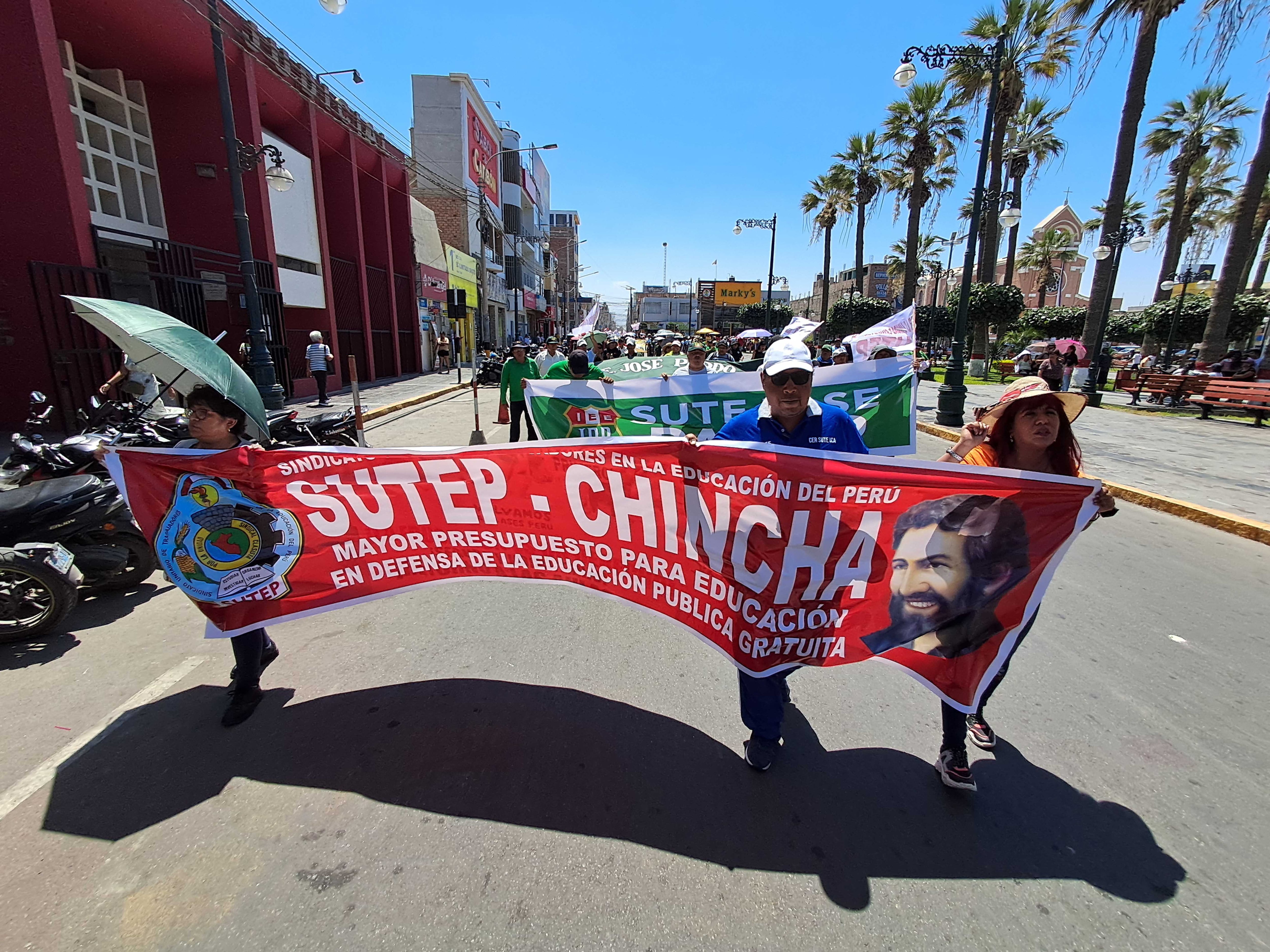 95% de maestros acataron paro nacional de 24 horas en la provincia de Chincha