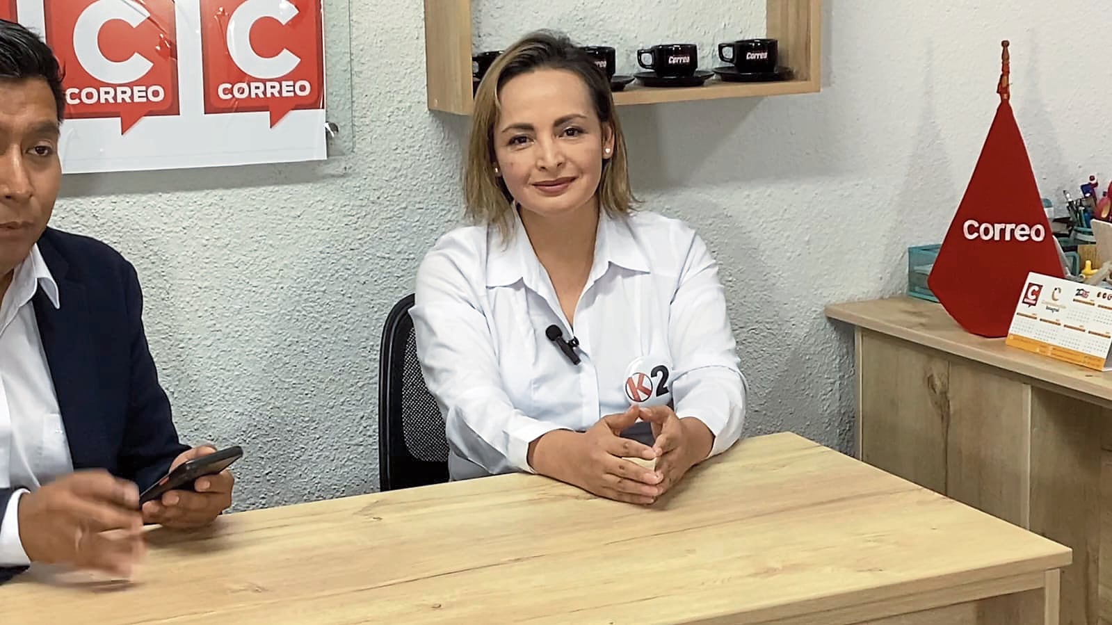 Candidata a la Cámara de Diputados de Fuerza Popular, Diana Esquinarila. (Foto: Paúl Flores/@photo.gec)