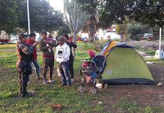 Trujillo: Retiran a cinco extranjeros que instalaron carpas en el óvalo La Marina