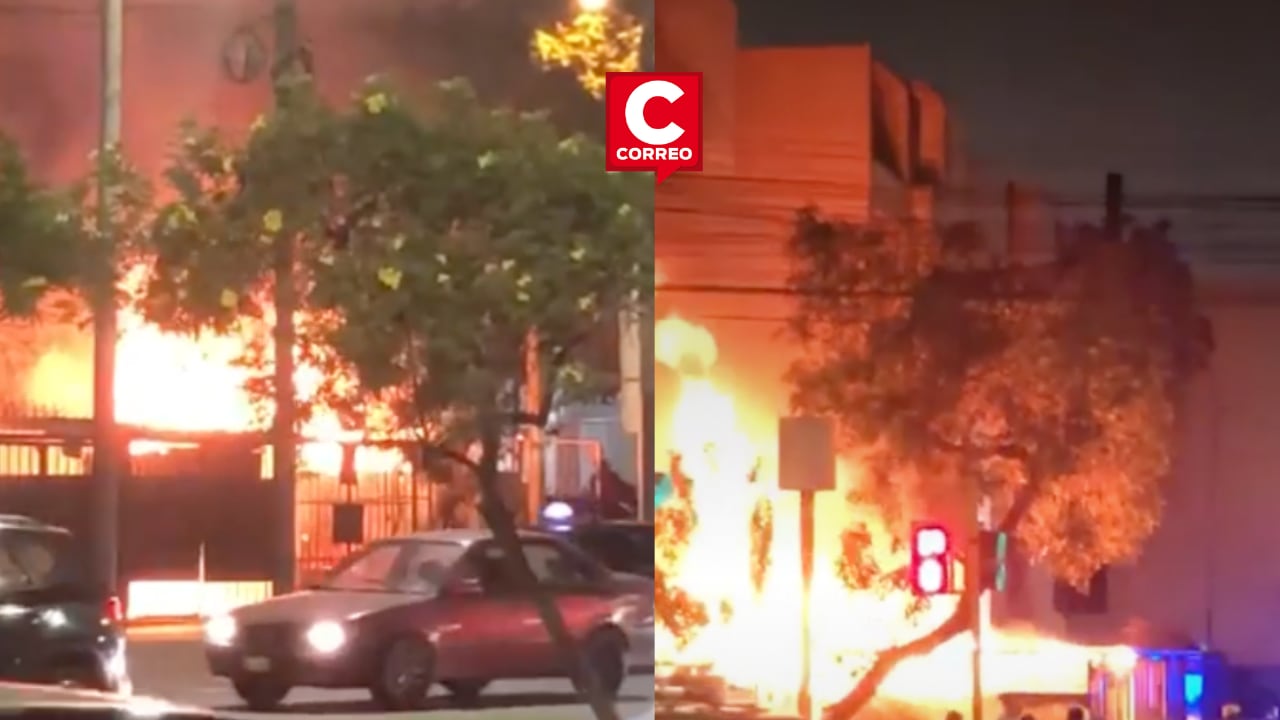 Incendio en San Miguel. (Captura: Redes Sociales)