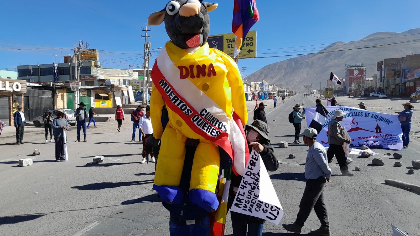 Protestas en cono norte de Arequipa. Foto: GEC