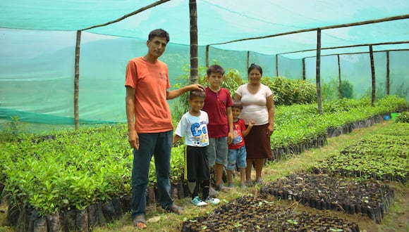 Usuaria de Juntos implementa un vivero en el que resaltan coloridas frutas y vegetales en el centro poblado Pampa Elera del distrito Las Lomas en Piura.