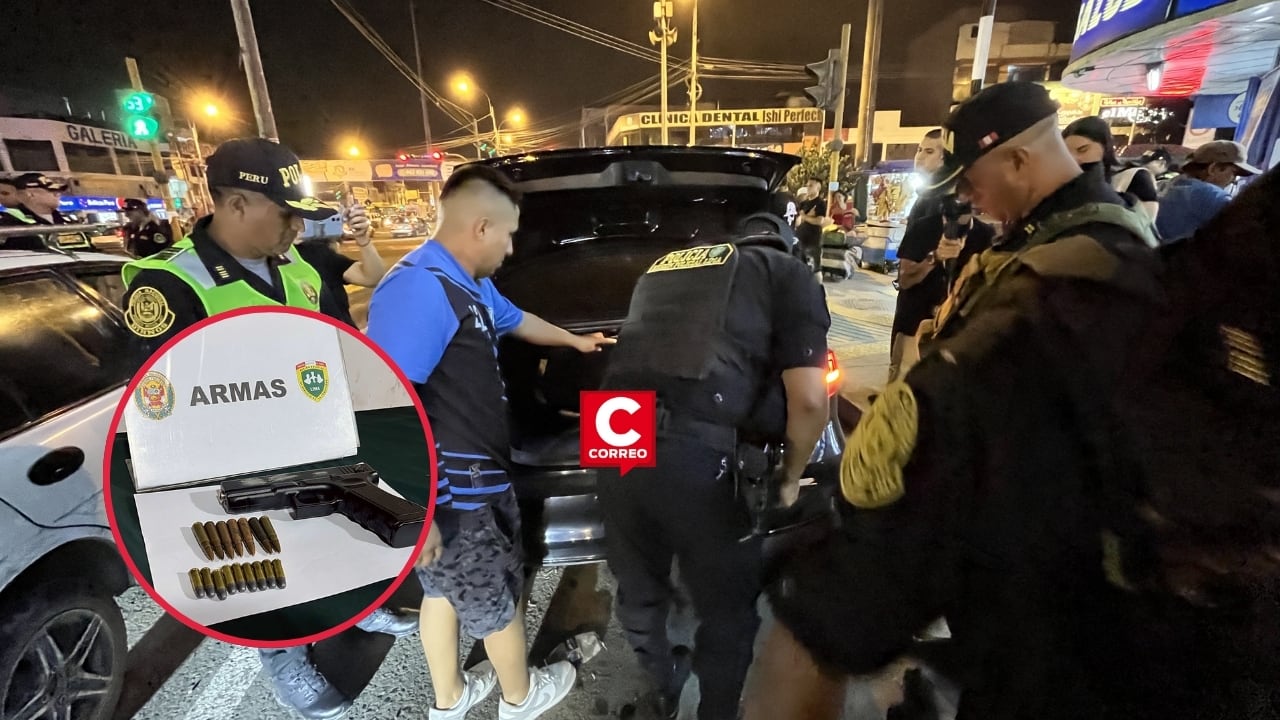 SJL: PNP captura integrantes de banda ‘La 52 de Huáscar’ que extorsionaba a empresas de transporte. Composición: Diario Correo.