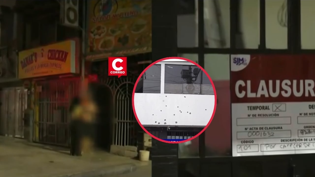 Balacera de terror en San Juan de Miraflores: atacan bar y clausuran local tras atentado. Composición: Diario Correo.