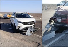 Nasca: fuerte choque deja daños materiales en la Panamericana Sur