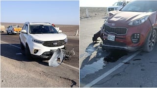Nasca: fuerte choque deja daños materiales en la Panamericana Sur