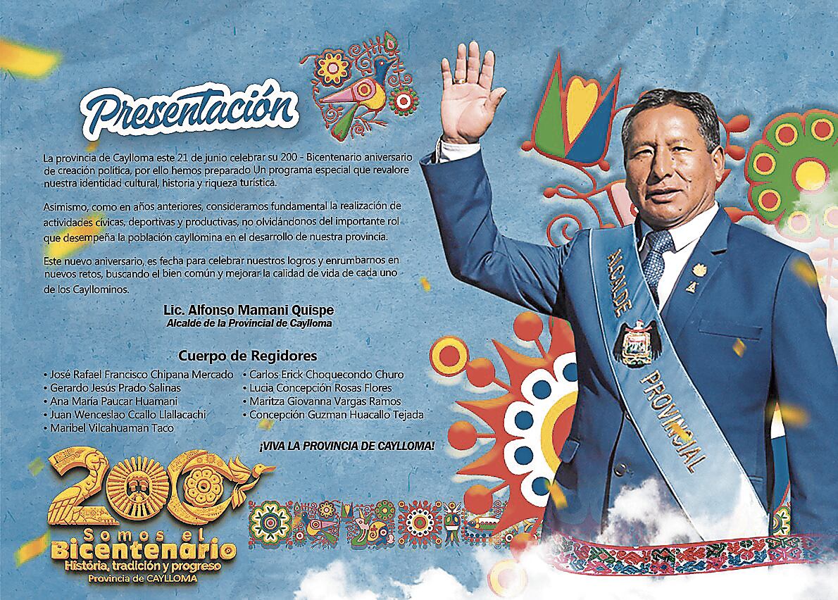 Alcalde de Caylloma, Alfonso Mamani, estaría infringiendo con publicaciones. Foto: Difusión.