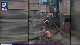 Huaico tras intensas lluvias provoca desborde del río Sankiruato y deja viviendas afectadas en Ayacucho