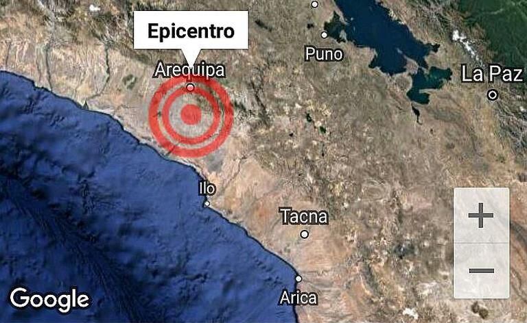 El movimiento telúrico ocurrió a las 12:39 p. m., con epicentro a 60 kilómetros al suroeste de Lomas, en la provincia de Caravelí. El IGP reportó una intensidad de nivel IV en la zona.