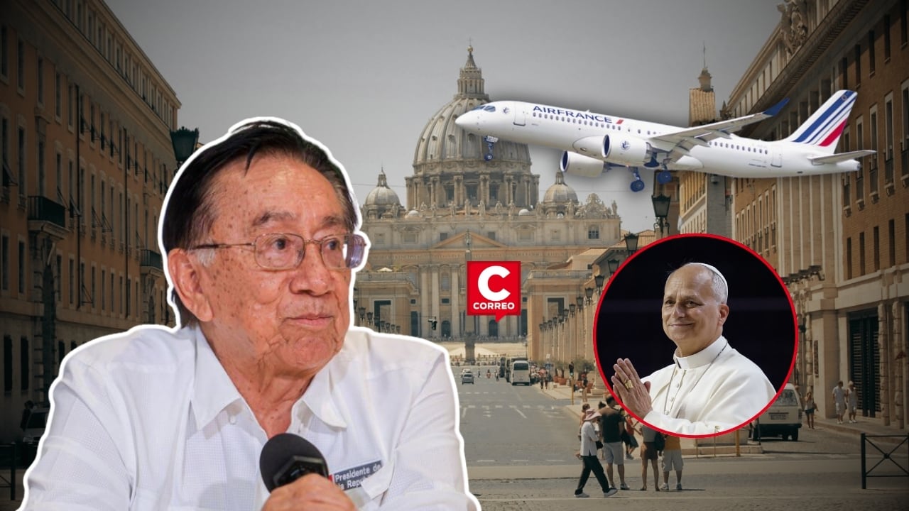 José Balcázar viajaría al Vaticano el 16 de junio para invitar al papa León XIV a visitar Perú. Composición: Diario Correo.