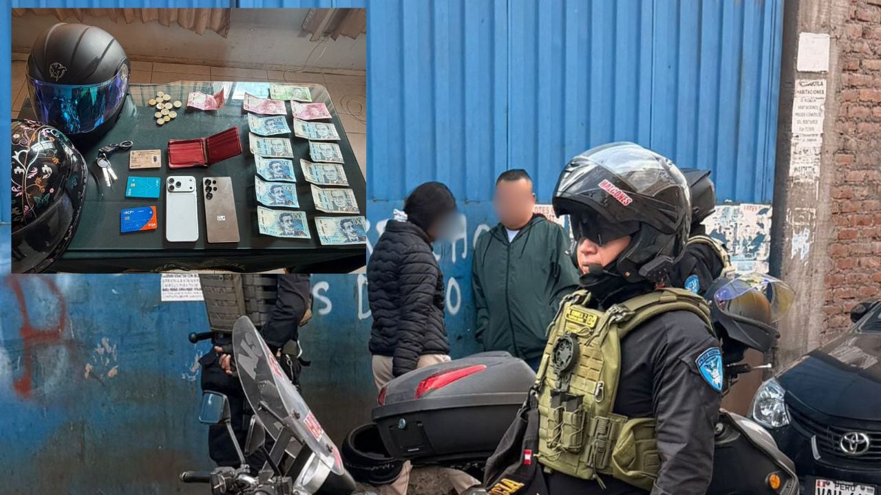 Detienen a hombre y una mujer por presunta extorsión en Arequipa (Foto: PNP)