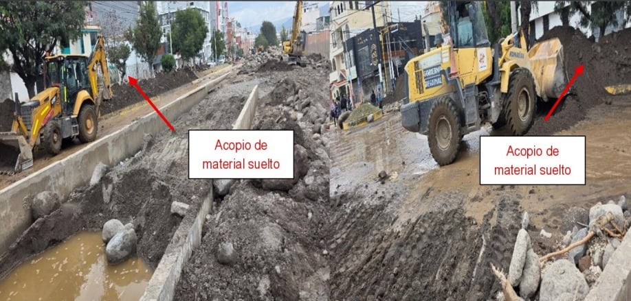 Torrentera se redujo considerablemente en comparación de la zona alta (Foto: Contraloría)