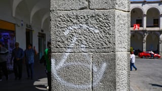 Atentado contra el patrimonio en Arequipa: Condenan pinta en el Portal de Flores