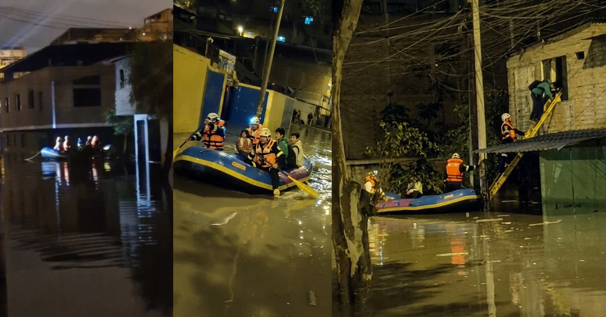 La emergencia se concentró en el Sector 1-Grupo 6, donde el agua ingresó a viviendas y dificultó el desplazamiento. Equipos de rescate trasladaron a vecinos hacia zonas seguras. (Imagen de Exitosa Noticias)