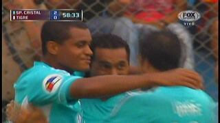 VIDEO: Carlos Lobatón anota el segundo gol para Cristal que gana a Tigre (2-0)