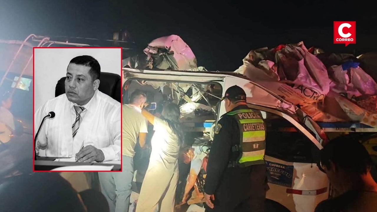 Huaura: accidente en la Panamericana Norte deja siete muertos tras choque entre miniván y tráiler. Composición: Diario Correo.