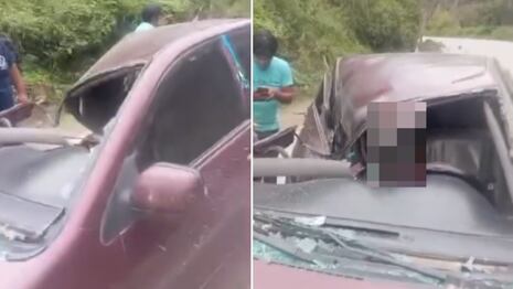 Roca cae sobre auto en la Carretera Central y deja un fallecido en San Rafael