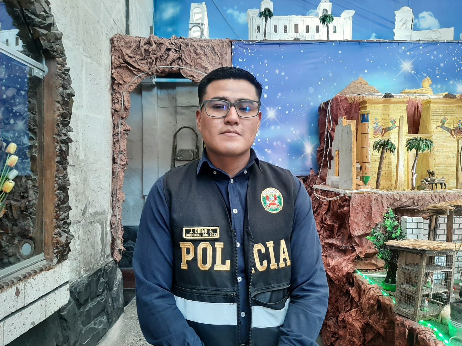 Suboficial PNP, Jhon Chino Arispana. Foto: GEC.