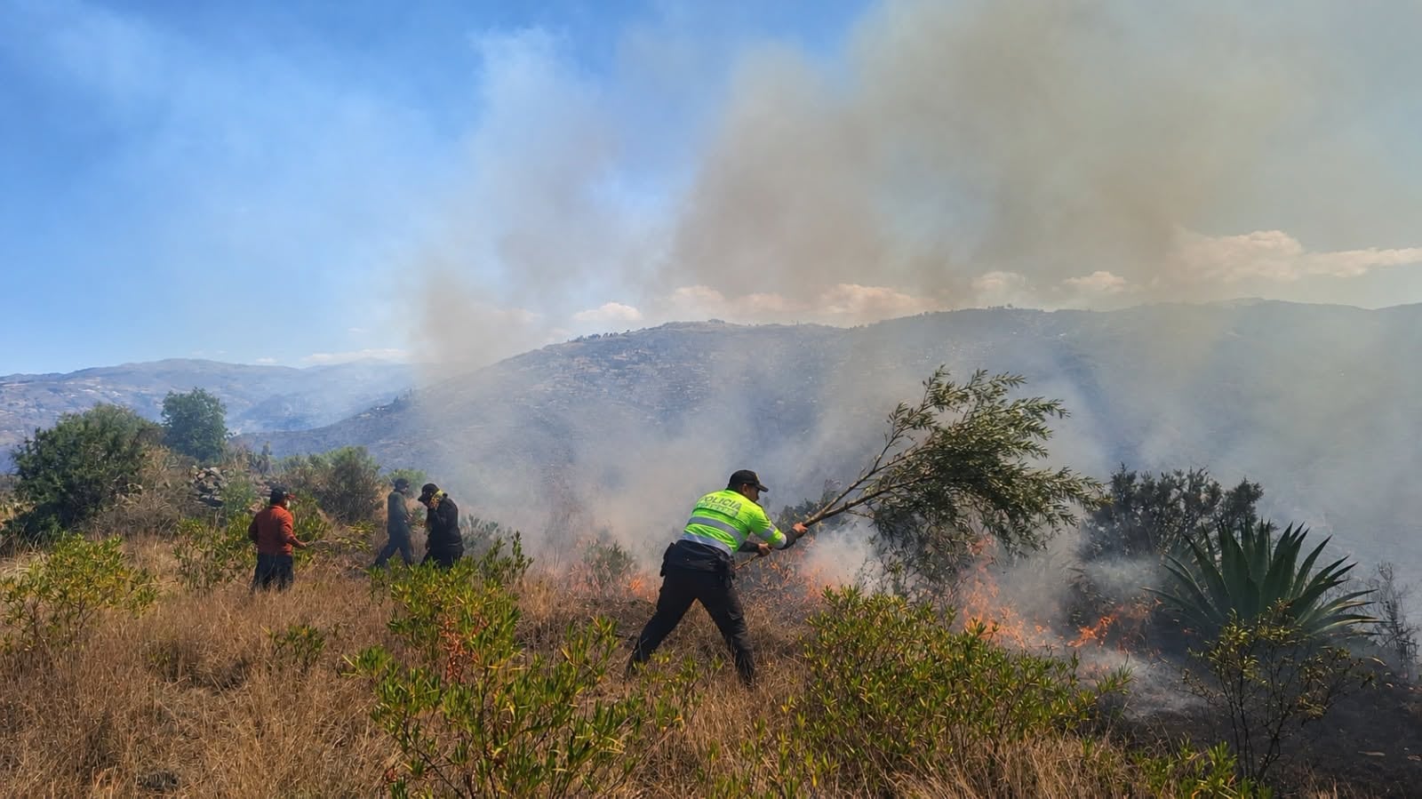 Huancavelica: siete distritos reportan incendios forestales y Tintaypuncu pide ayuda