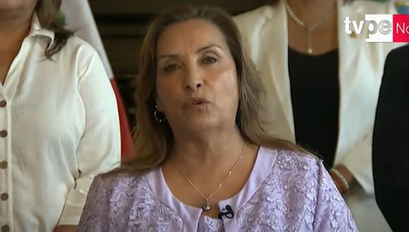 Dina Boluarte se pronuncia por el caso Rolex en un mensaje a la nación | Foto: TV Perú / Captura de video