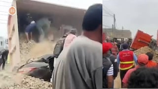 Tragedia en Puente Piedra: Camión vuelca y aplasta a auto con conductor en su interior