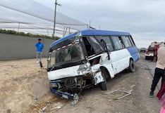 Ica: fuerte choque por alcance entre buses deja tres trabajadores agrícolas heridos en Villacurí