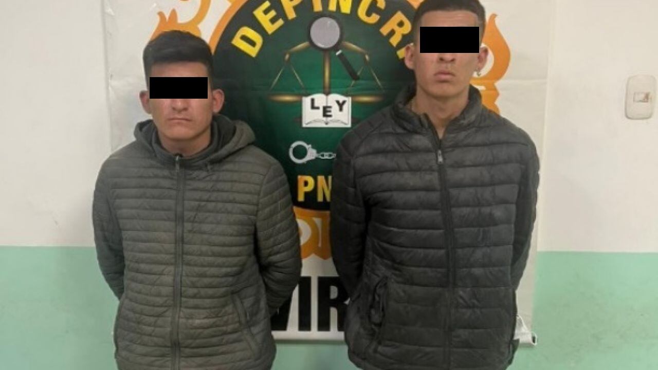 Según la Policía Nacional, los intervinieron en el centro poblado San Agustín. Exigían a ciudadana el pago de S/ 30,000. (Foto: PNP)