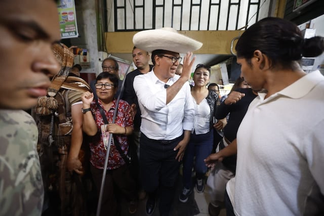 Roberto Sánchez en San Juan de Miraflores (Fotos: Jesús Saucedo/GEC)