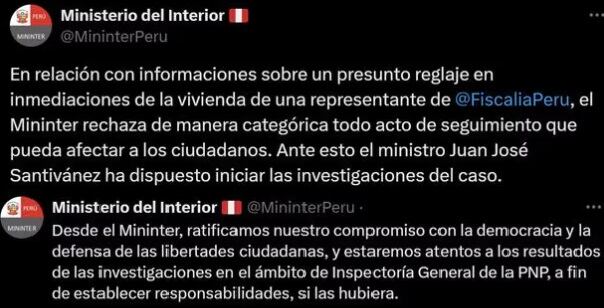 Publicaciones eliminadas por el Mininter.